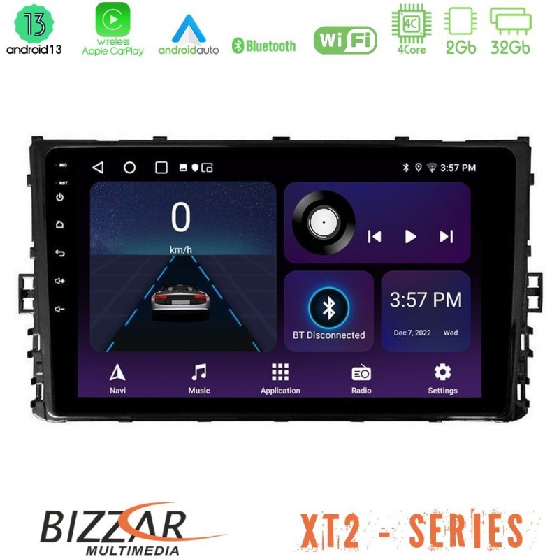 Bizzar XT2 Series 4Core Android13 2+32GB VW MQB 2017-&gt; Navigation Multimedia Tablet 9