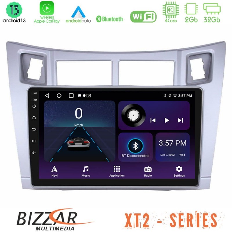 Bizzar XT2 Series 4Core Android13 2+32GB Toyota Yaris Navigation Multimedia Tablet 9