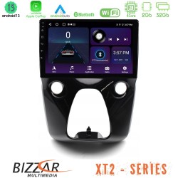 Bizzar XT2 Series 4Core Android13 2+32GB Toyota Aygo | Citroen C1 | Peugeot 108 Navigation Multimedia 10