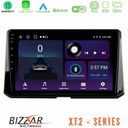 Bizzar XT2 Series 4Core Android13 2+32GB Toyota Corolla 2019-2022 Navigation Multimedia Tablet 9