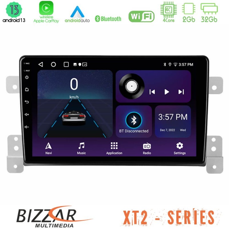 Bizzar XT2 Series 4Core Android13 2+32GB Suzuki Grand Vitara Navigation Multimedia Tablet 9