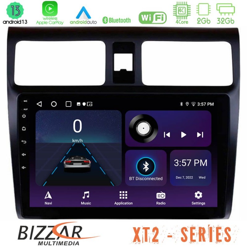 Bizzar XT2 Series 4Core Android13 2+32GB Suzuki Swift 2005-2010 Navigation Multimedia Tablet 10