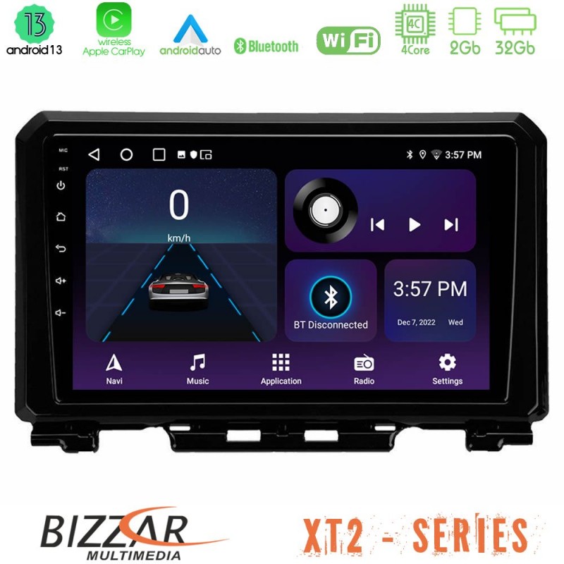 Bizzar XT2 Series 4Core Android13 2+32GB Suzuki Jimny 2018-2022 Navigation Multimedia Tablet 9