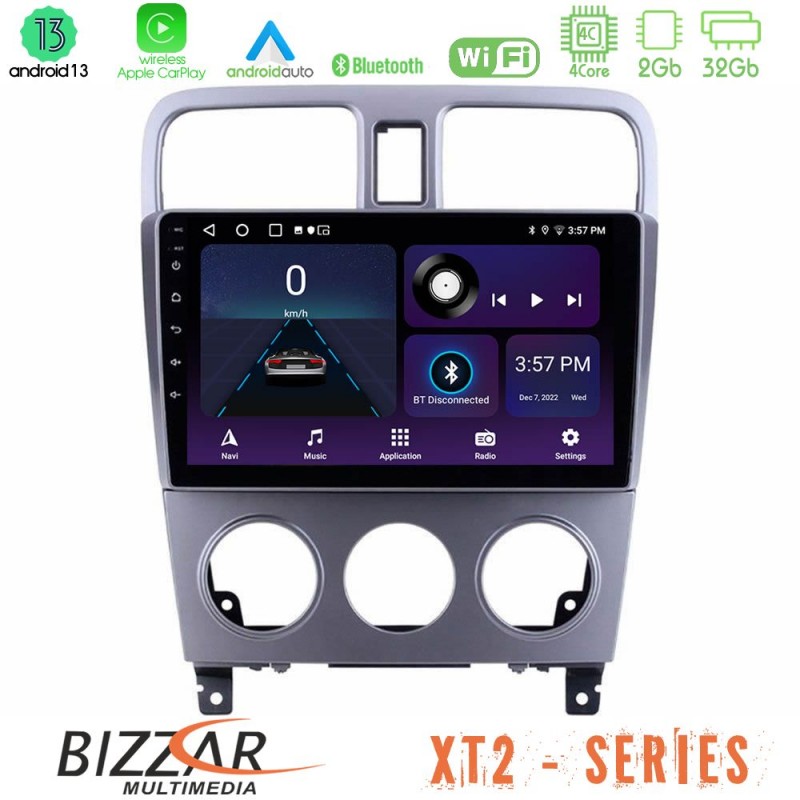 Bizzar XT2 Series 4Core Android13 2+32GB Subaru Forester 2003-2007 Navigation Multimedia Tablet 9