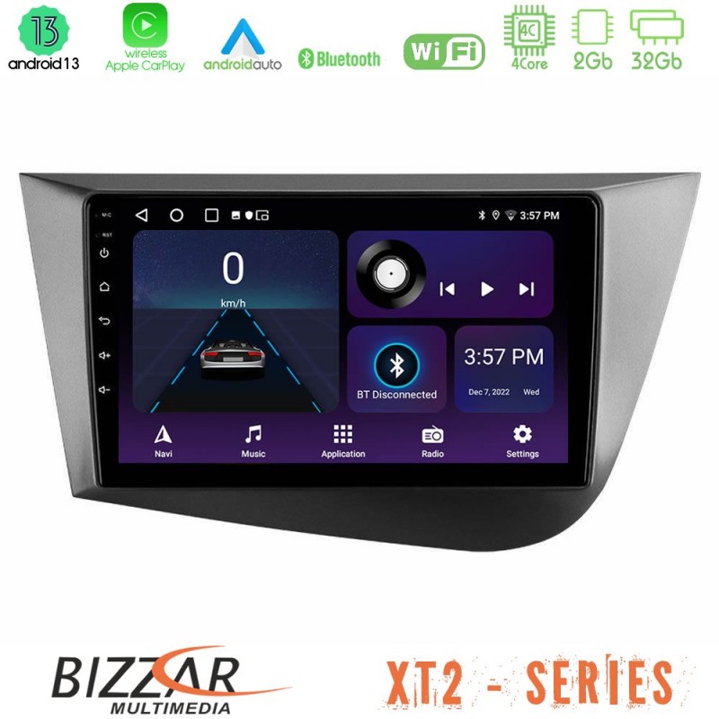 Bizzar XT2 Series 4Core Android13 2+32GB Seat Leon Navigation Multimedia Tablet 9