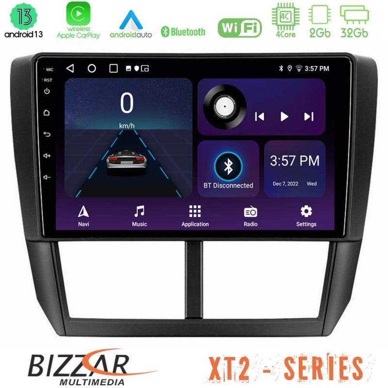 Bizzar XT2 Series 4Core Android13 2+32GB Subaru Forester Navigation Multimedia Tablet 9