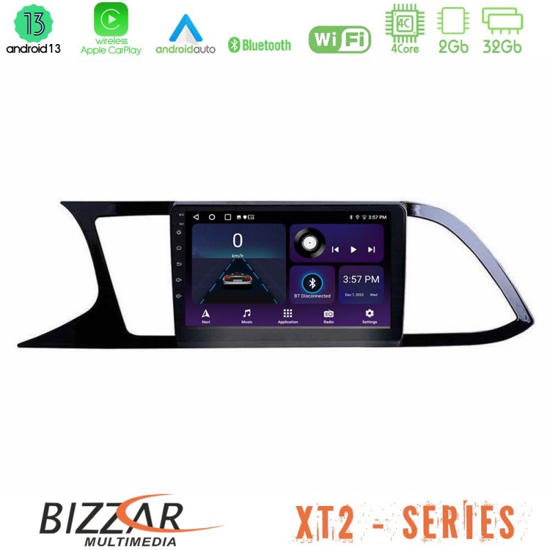 Bizzar XT2 Series 4Core Android13 2+32GB Seat Leon 2013 – 2019 Navigation Multimedia Tablet 9