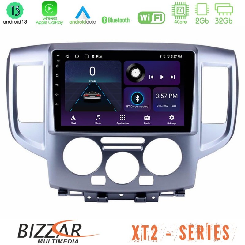 Bizzar XT2 Series 4Core Android13 2+32GB Nissan NV200 Navigation Multimedia Tablet 9