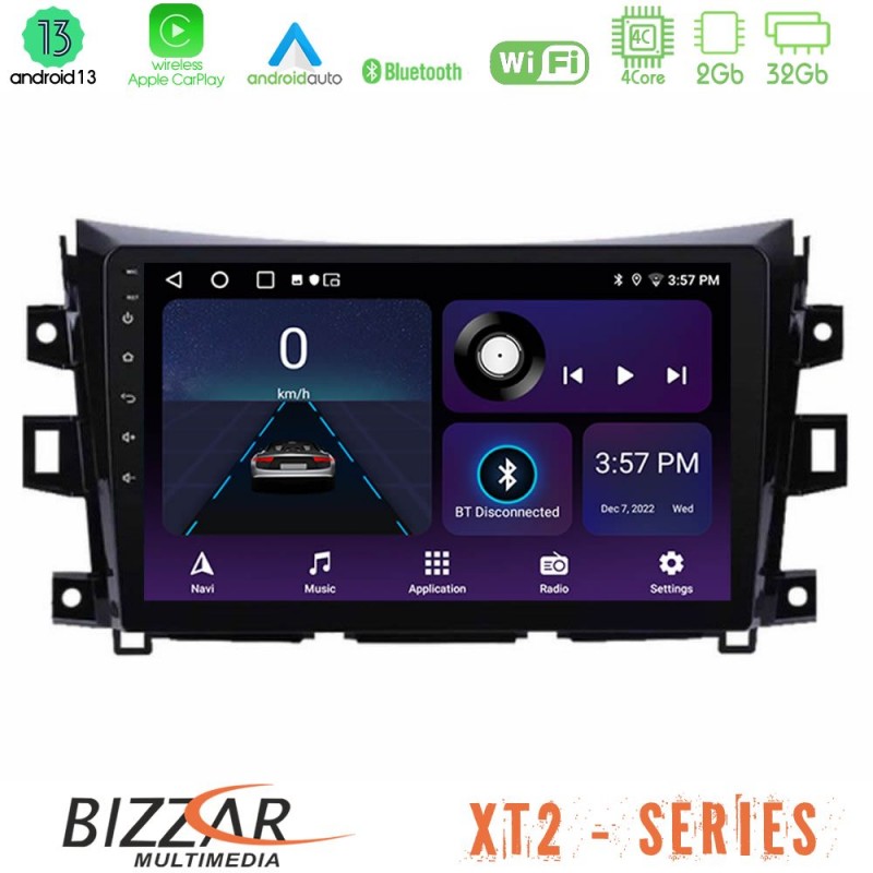 Bizzar XT2 Series 4Core Android13 2+32GB Nissan Navara NP300 Navigation Multimedia Tablet 9