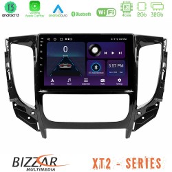 Bizzar XT2 Series 4Core Android13 2+32GB Mitsubishi L200 2016-&gt; & Fiat Fullback (Auto A/C) Navigation Multimedia Tablet 9