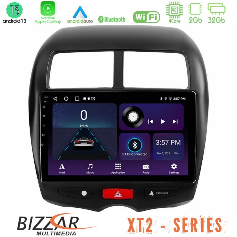 Bizzar XT2 Series 4Core Android13 2+32GB Mitsubishi ASX Navigation Multimedia Tablet 10