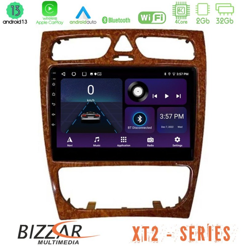 Bizzar XT2 Series 4Core Android13 2+32GB Mercedes C Class (W203) Navigation Multimedia Tablet 9