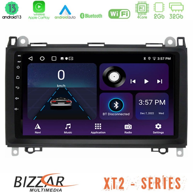 Bizzar XT2 Series 4Core Android13 2+32GB Mercedes A/B/Vito/Sprinter Class Navigation Multimedia Tablet 9