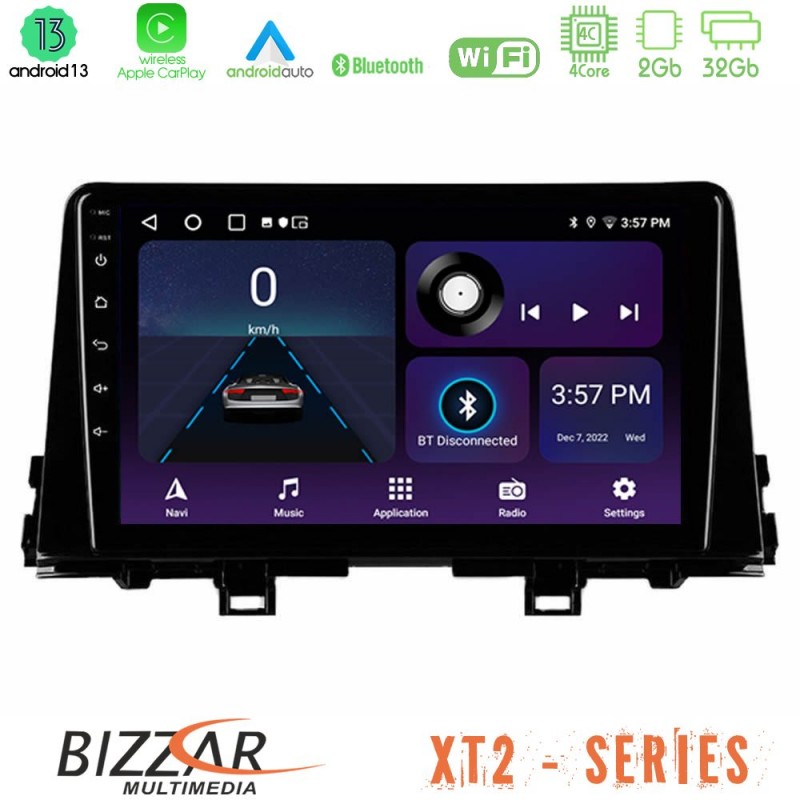 Bizzar XT2 Series 4Core Android13 2+32GB Kia Picanto 2017-2021 Navigation Multimedia Tablet 9