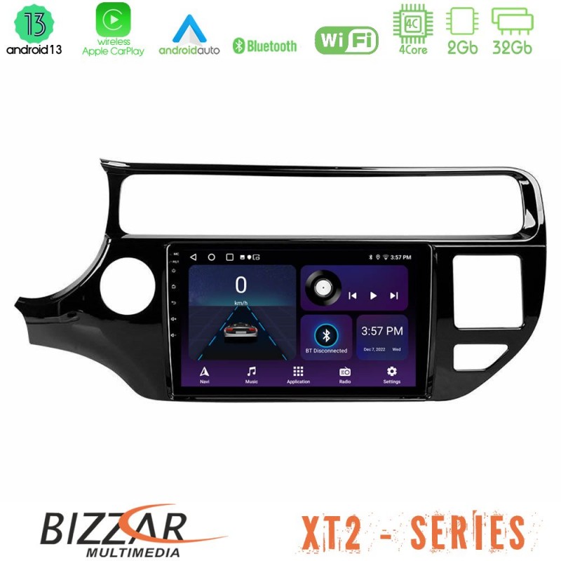 Bizzar XT2 Series 4Core Android13 2+32GB Kia Rio 2015-2017 Navigation Multimedia Tablet 9