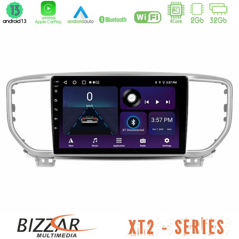 Bizzar XT2 Series 4Core Android13 2+32GB Kia Sportage 2018-2021 Navigation Multimedia Tablet 9