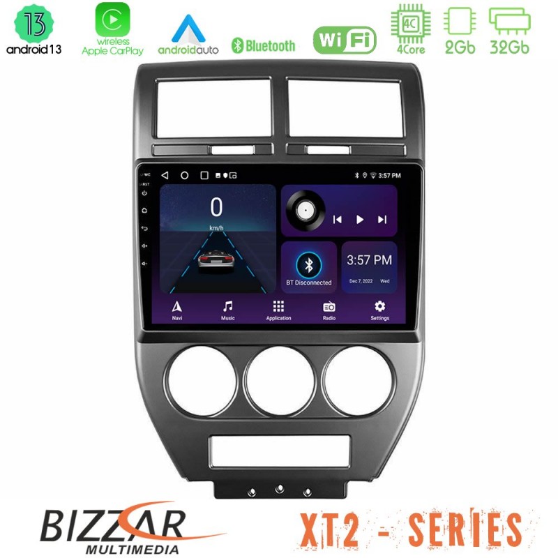 Bizzar XT2 Series 4Core Android13 2+32GB Jeep Compass/Patriot 2007-2009 Navigation Multimedia Tablet 10