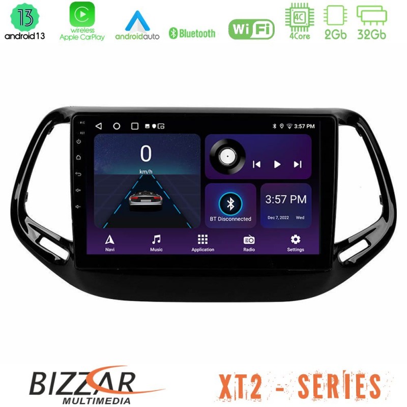 Bizzar XT2 Series 4Core Android13 2+32GB Jeep Compass 2017&gt; Navigation Multimedia Tablet 10