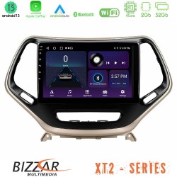 Bizzar XT2 Series 4Core Android13 2+32GB Jeep Cherokee 2014-2019 Navigation Multimedia Tablet 9