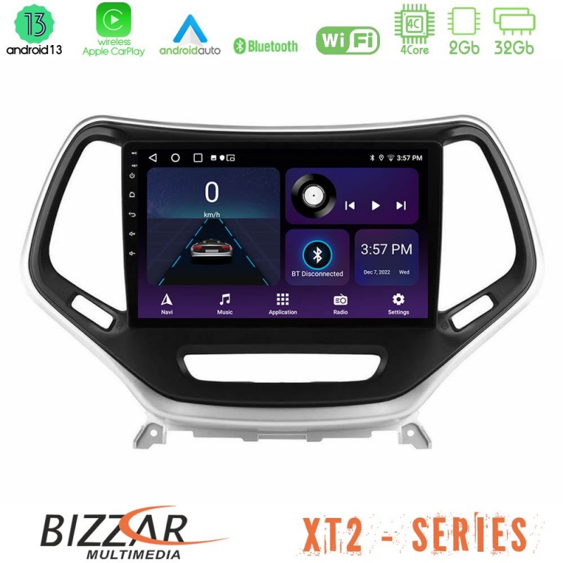 Bizzar XT2 Series 4Core Android13 2+32GB Jeep Cherokee 2014-2019 Navigation Multimedia Tablet 9