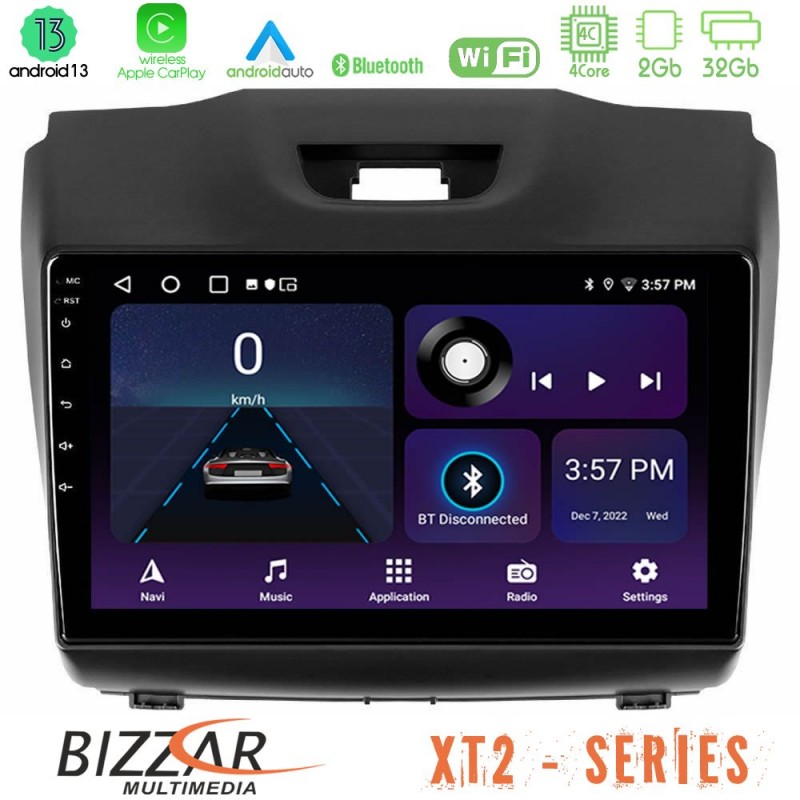 Bizzar XT2 Series 4Core Android13 2+32GB Isuzu D-MAX 2012-2019 Navigation Multimedia Tablet 9