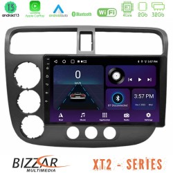 Bizzar XT2 Series 4Core Android13 2+32GB Honda Civic 2001-2005 Navigation Multimedia Tablet 9