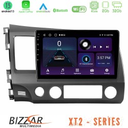 Bizzar XT2 Series 4Core Android13 2+32GB Honda Civic 2006-2011 Navigation Multimedia Tablet 9