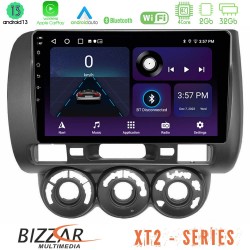 Bizzar XT2 Series 4Core Android13 2+32GB Honda Jazz 2002-2008 (Manual A/C) Navigation Multimedia Tablet 9