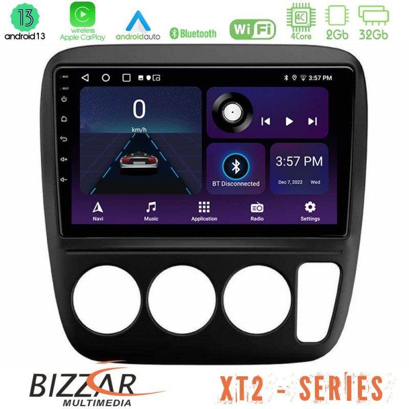 Bizzar XT2 Series 4Core Android13 2+32GB Honda CRV 1997-2001 Navigation Multimedia Tablet 9