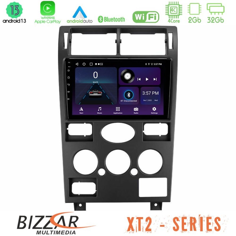 Bizzar XT2 Series 4Core Android13 2+32GB Ford Mondeo 2001-2004 Navigation Multimedia Tablet 9