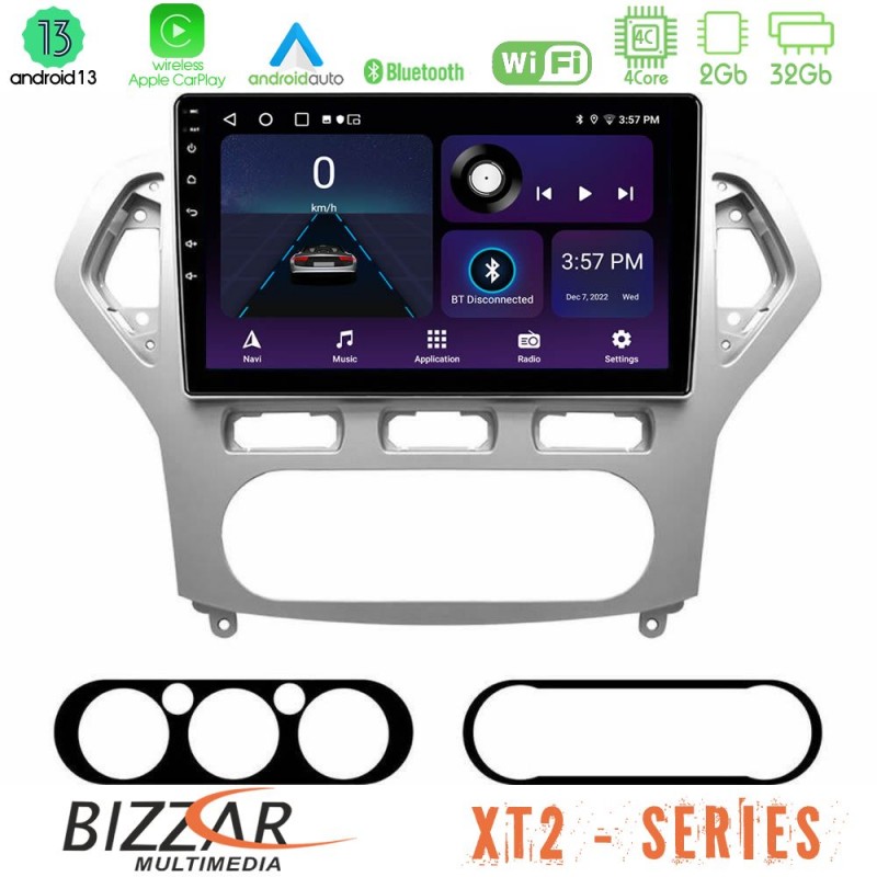 Bizzar XT2 Series 4Core Android13 2+32GB Ford Mondeo 2007-2010 AUTO A/C Navigation Multimedia Tablet 10