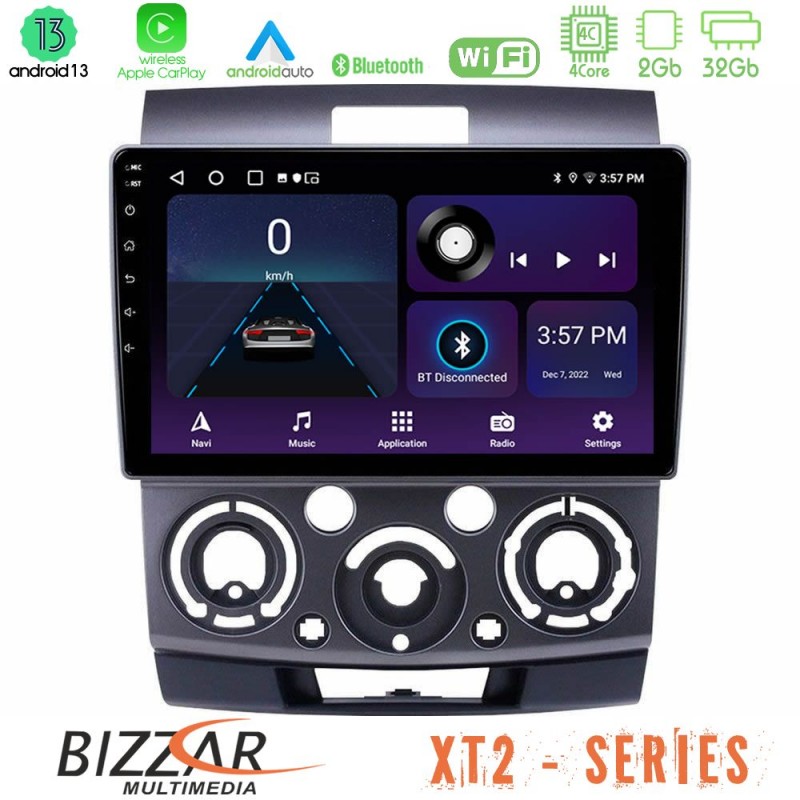 Bizzar XT2 Series 4Core Android13 2+32GB Ford Ranger/Mazda BT50 Navigation Multimedia Tablet 9