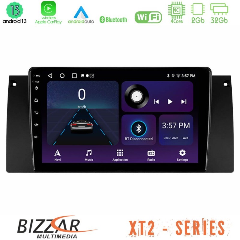 Bizzar XT2 Series 4Core Android13 2+32GB BMW 5 Series (E39) / X5 (E53) Navigation Multimedia Tablet 9