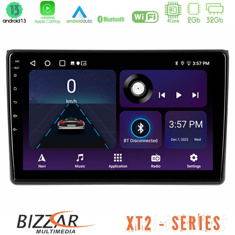 Bizzar XT2 Series 4Core Android13 2+32GB Audi A4 B7 Navigation Multimedia Tablet 9