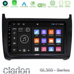 Clarion GL300 Series 4Core Android11 2+32GB Vw Polo Navigation Multimedia Tablet 9