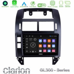 Clarion GL300 Series 4Core Android11 2+32GB VW Polo 2002-2009 Navigation Multimedia Tablet 9