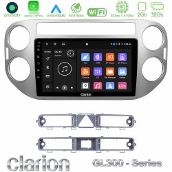 Clarion GL300 Series 4Core Android11 2+32GB VW Tiguan Navigation Multimedia Tablet 9