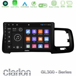 Clarion GL300 Series 4Core Android11 2+32GB Volvo S60 2010-2018 Navigation Multimedia Tablet 9