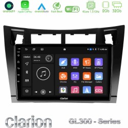 Clarion GL300 Series 4Core Android11 2+32GB Toyota Yaris Navigation Multimedia Tablet 9