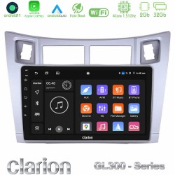 Clarion GL300 Series 4Core Android11 2+32GB Toyota Yaris Navigation Multimedia Tablet 9