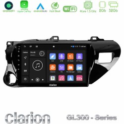 Clarion GL300 Series 4Core Android11 2+32GB Toyota Hilux 2017-2021 Navigation Multimedia Tablet 10