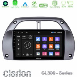 Clarion GL300 Series 4Core Android11 2+32GB Toyota RAV4 2001 - 2006 Navigation Multimedia Tablet 9