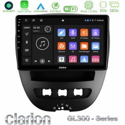 Clarion GL300 Series 4Core Android11 2+32GB Toyota Aygo/Citroen C1/Peugeot 107 Navigation Multimedia Tablet 10