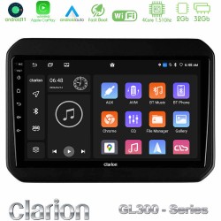 Clarion GL300 Series 4Core Android11 2+32GB Suzuki Ignis Navigation Multimedia Tablet 9