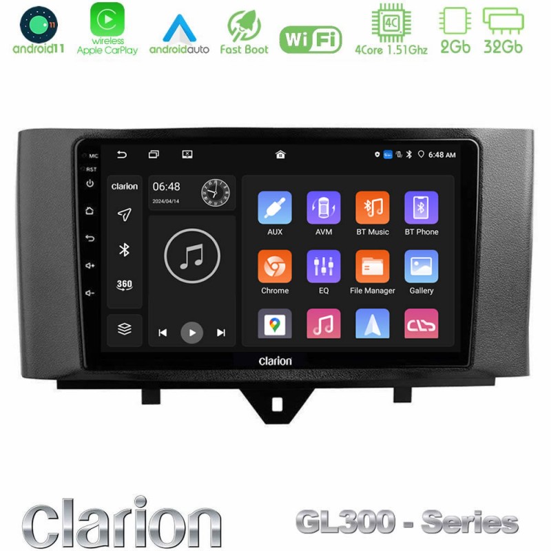 Clarion GL300 Series 4Core Android11 2+32GB Smart 451 Facelift Navigation Multimedia Tablet 9