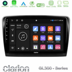 Clarion GL300 Series 4Core Android11 2+32GB Skoda Superb 2008-2015 Navigation Multimedia Tablet 9