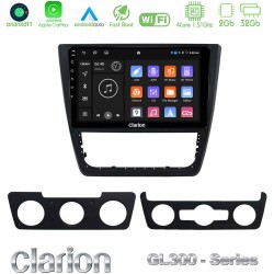 Clarion GL300 Series 4Core Android11 2+32GB Skoda Yeti 2009-&gt; Navigation Multimedia Tablet 10