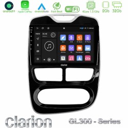 Clarion GL300 Series 4Core Android11 2+32GB Renault Clio 2012-2016 Navigation Multimedia Tablet 10