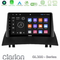 Clarion GL300 Series 4Core Android11 2+32GB Renault Megane 2 2002-2008 Navigation Multimedia Tablet 9