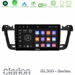 Clarion GL300 Series 4Core Android11 2+32GB Peugeot 508 2010-2018 Navigation Multimedia Tablet 9